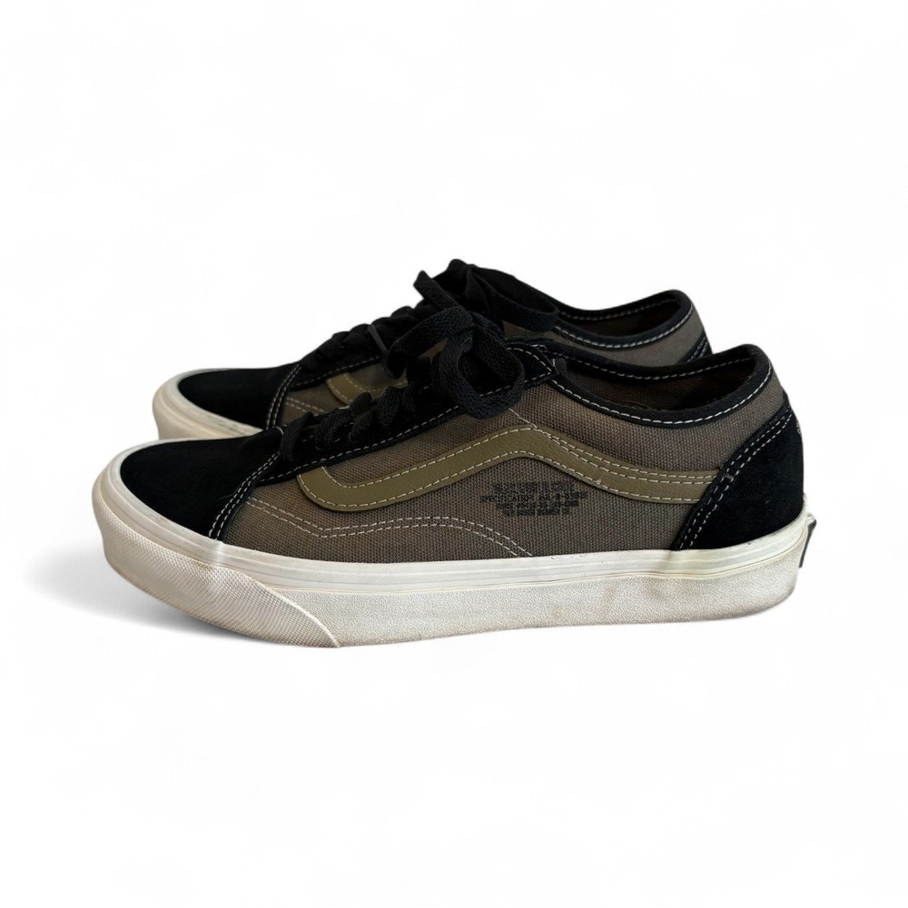 Y2K Vans Old Skool Tapered World Code Black Green Canvas Skate Shoes Womens 8